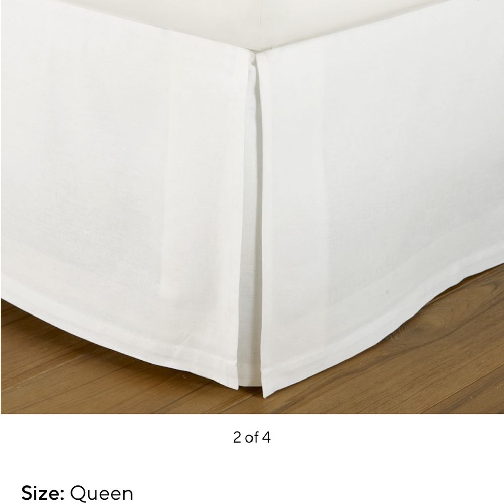 Queen Size Linen Pottery Barn Skirt